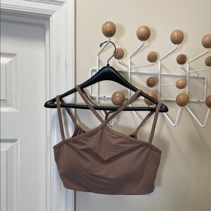 Lululemon NWT Flow Y Strappy Bra Athletic Top  - Brown - 14